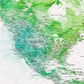Rainbow Watercolor World Push Pin Map