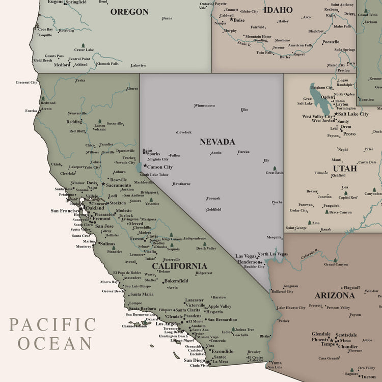 a map of the state of california