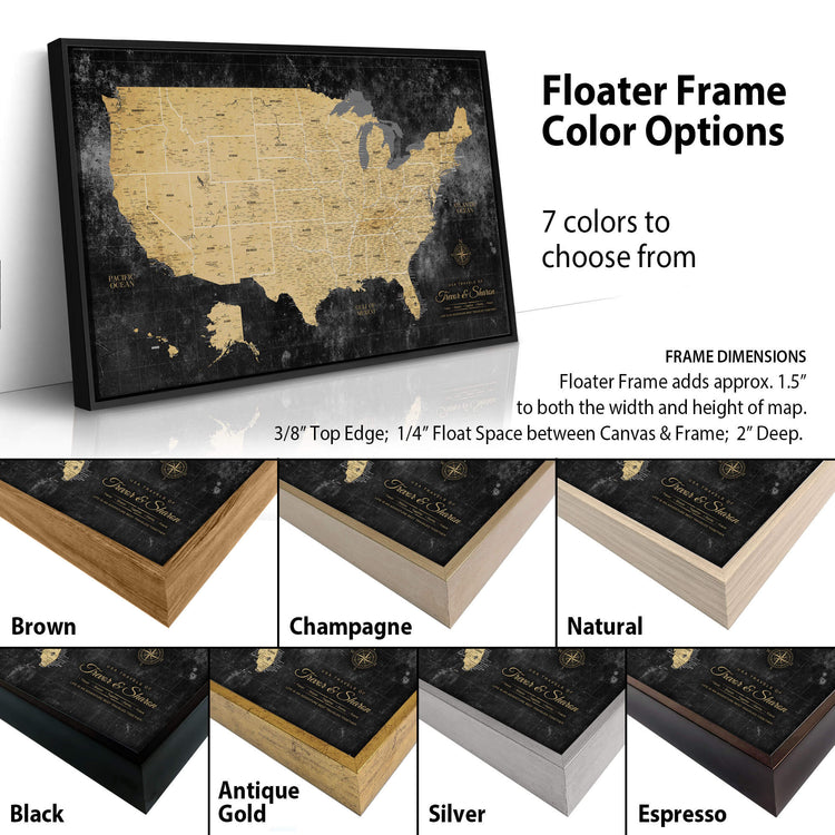 a map of the united states with names