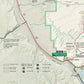 The image is a detailed map of a mountainous region, showing various landmarks, roads, and trails. It includes a visitor center, a parking area, and a trail for hiking. The map also provides distances and directions to different points of interest, such as the visitor center and the parking area. The image is not a collage of multiple images, but rather a single, comprehensive map that provides a clear and accurate representation of the area.