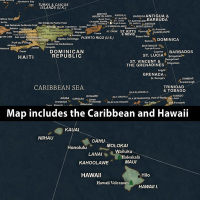 a map of the world with the names of the countries