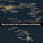 a map of the world with the names of the countries