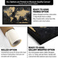 a map of the world with a description of it