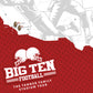 The image is a promotional poster for the "Big Ten Football" tour, featuring a football player in mid-action and a map of the United States with locations marked.
