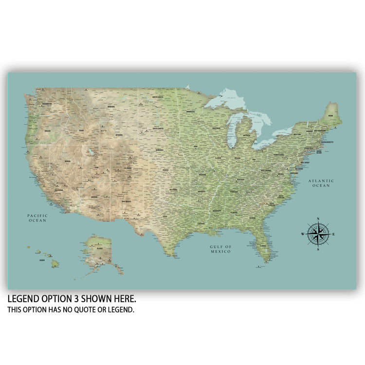The image is a detailed map of the United States, showing the country&