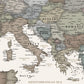 The image is a detailed map of the Mediterranean Sea, showing the countries and regions surrounding it.