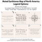 Muted Earthtones Map of North America Legend Options