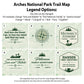 six different map designs, each with a unique theme and style. The designs include a forest trail map, a family adventure map, a hiking trail map, a camping trail map, a mountain trail map, and a nature trail map. The designs showcase various elements such as compass rose, landmarks, and trail markings, providing a diverse range of options for trail maps.