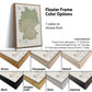The image is a collage of different colored frames for a map of Germany, with a focus on the frame options available for the map.