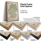 The image is a collage of different colored frames for a map of Germany, with a focus on the frame color options available.