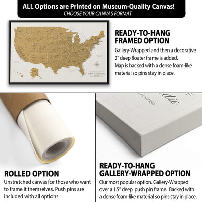 a white box with a map of the united states on it