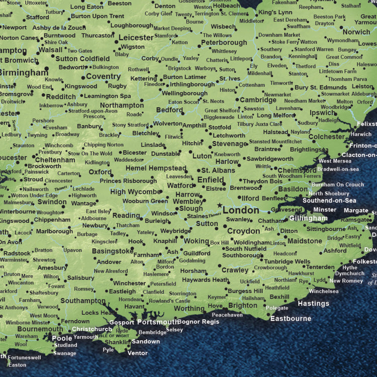 a map of the united kingdom of england