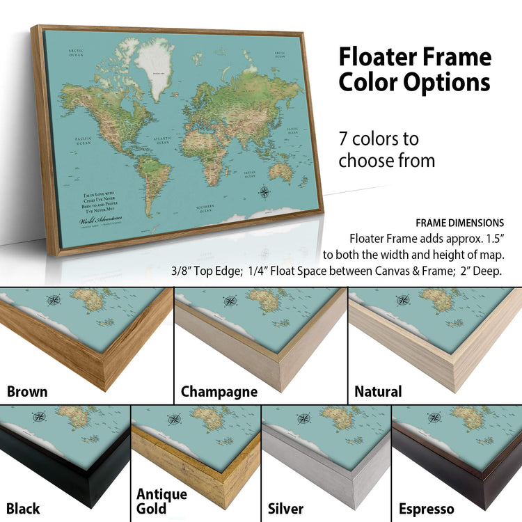 a map of the world with different colors