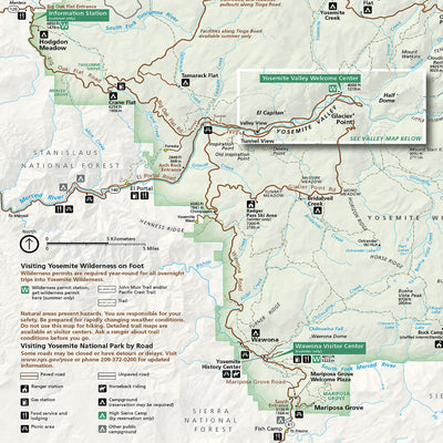 a map of the wilderness showing the locations