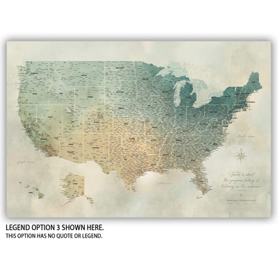 The image is a detailed map of the United States, showing the country&