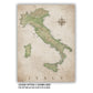The image is a detailed map of Italy, showing the country&