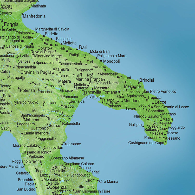 The image is a map of Italy, showing the country&