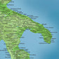 The image is a map of Italy, showing the country&