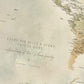 The image is a detailed map of South America, with a quote overlaid on it that reads "Every pin tells a story. This is ours. Adventures of the Kela family".