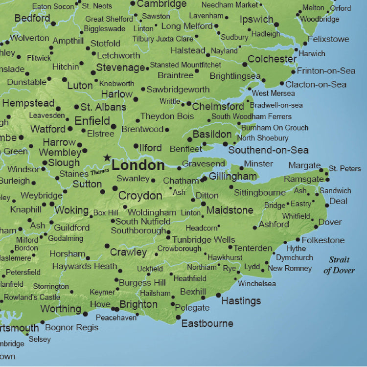 a map of the united kingdom of england