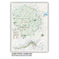 The image is a detailed map of Yosemite National Park, showing various landmarks, trails, and points of interest within the park.