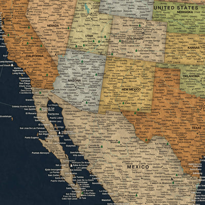 The image is a detailed map of the United States, showing the various states and their geographical locations.