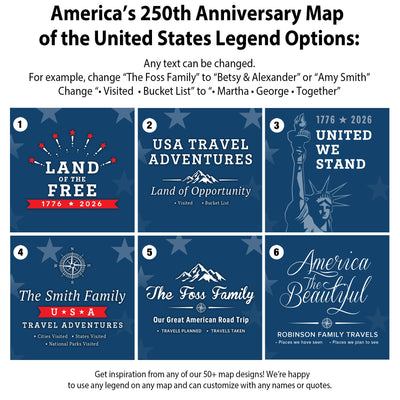 The image is a collage of six different map designs, each representing a different aspect of the United States, such as land, travel, and legend options. The maps feature various symbols and text to represent different features and information about the United States.
