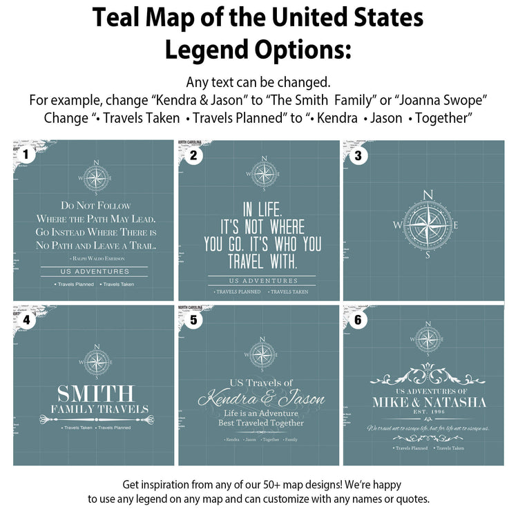 a collection of six different map designs, each with its own unique features and themes. The maps are labeled with numbers 1 through 6, indicating their order or sequence. The text on the maps includes various phrases and sayings related to travel, adventure, and exploration. The image does not contain any specific information about the content of the text, but it is clear that the text is related to the maps and their themes.