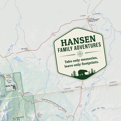 The image is a map of the United States, highlighting various locations and routes.