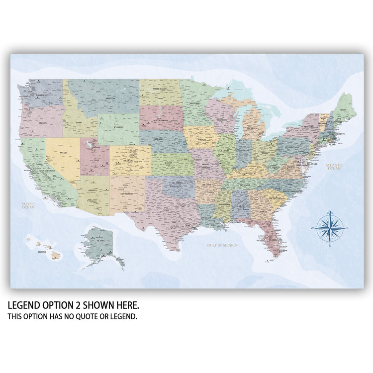 The image is a detailed map of the United States, showing the various states and their geographical locations.