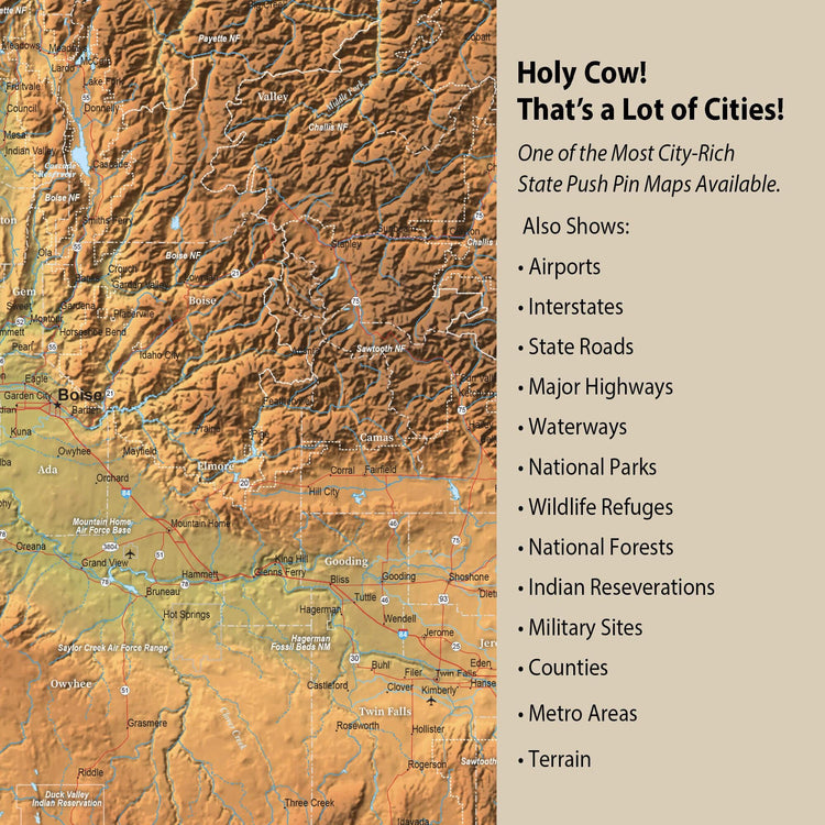 a large map of the state of california
