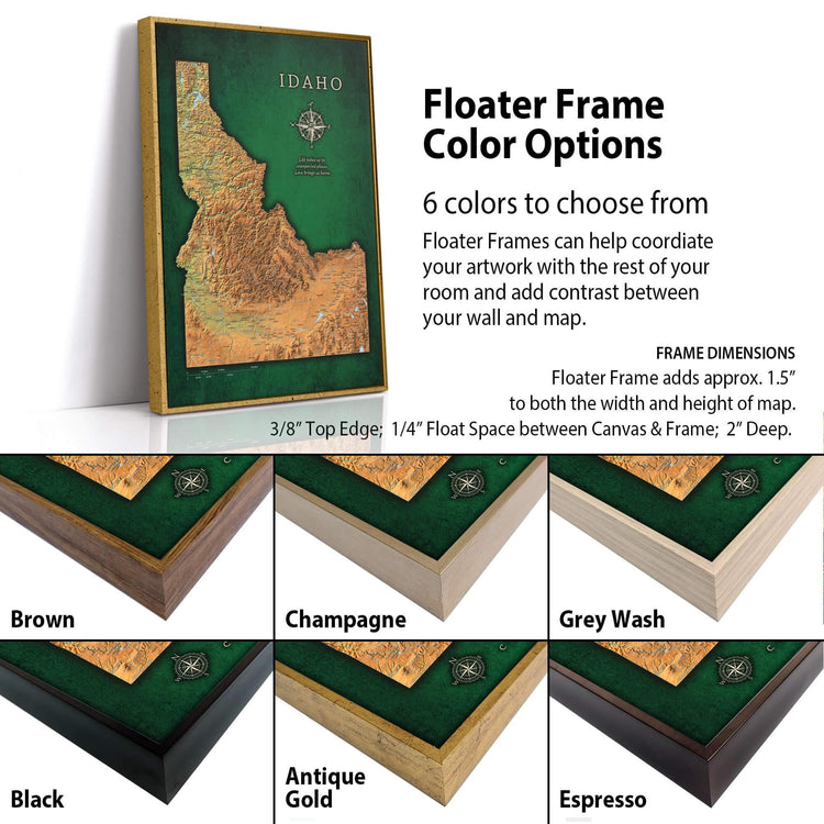 a picture of a map of the state of idaho