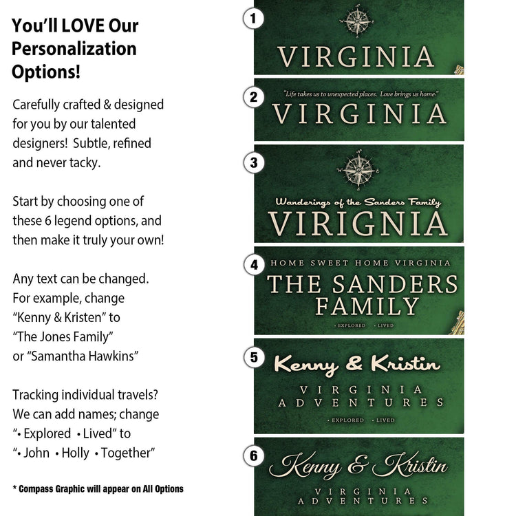 a brochure for a book called virginia