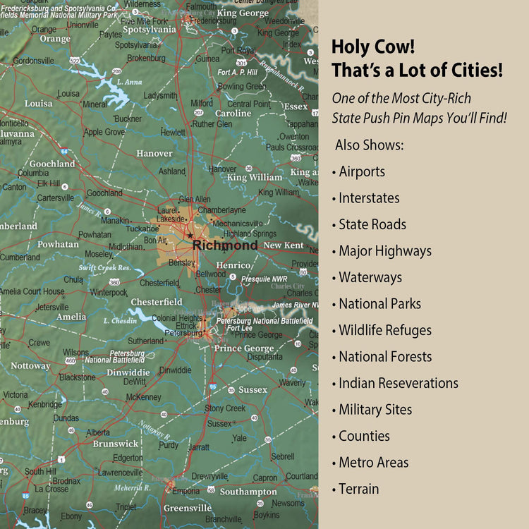 a map of the state of richmond