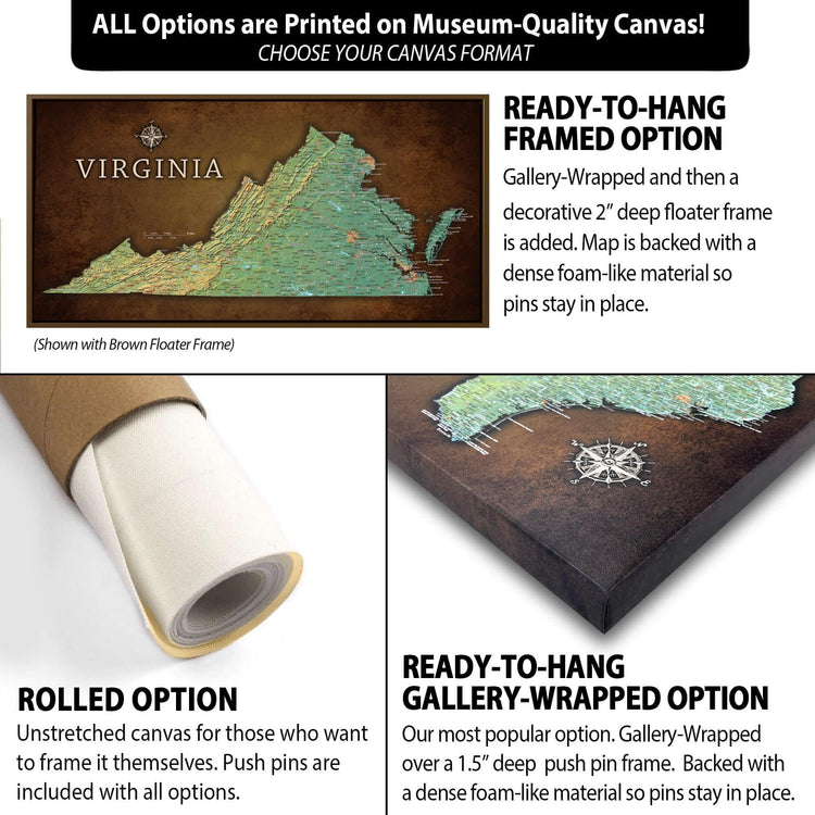 a picture of a map of virginia with instructions