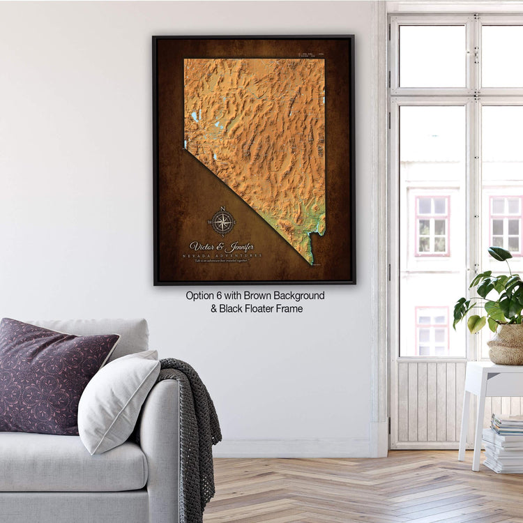 a living room with a couch and a painting on the wall