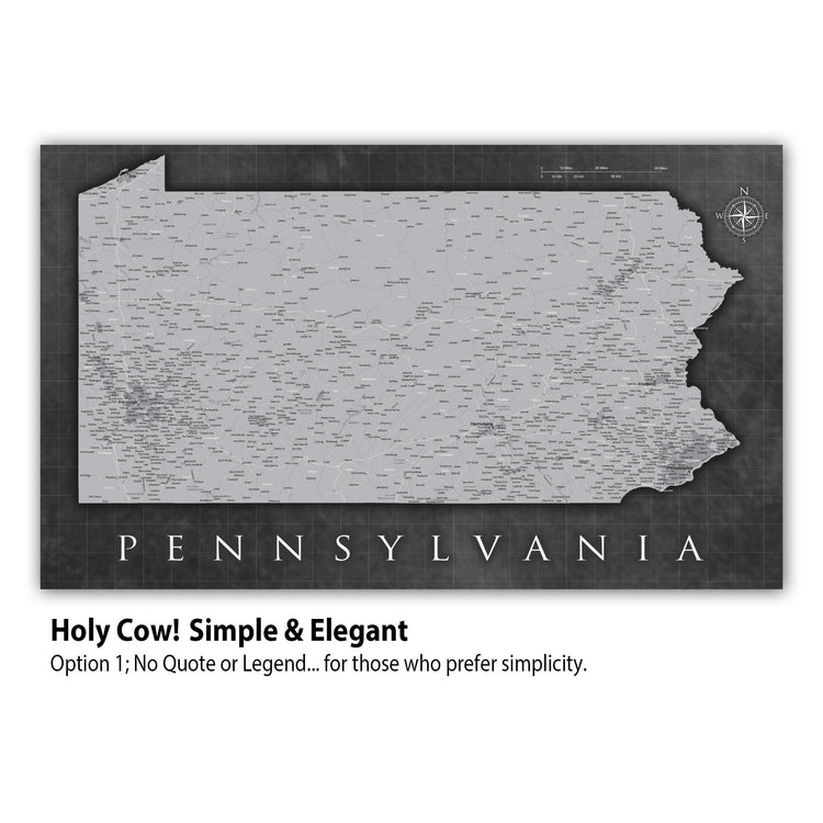 a black and white photo of a map of pennsylvania