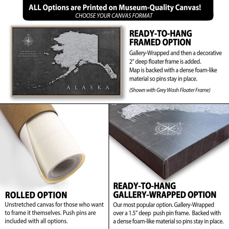 a picture of a map of alaska with instructions