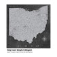 a black and white map of the united states