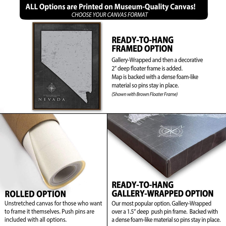 a picture of a map of the state of nevada