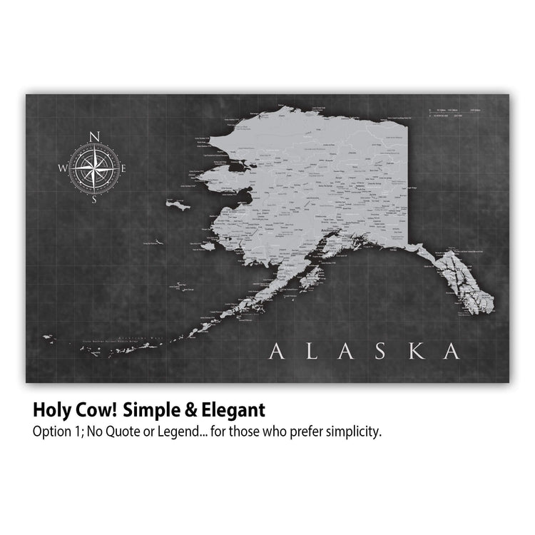 a black and white map of the state of alaska