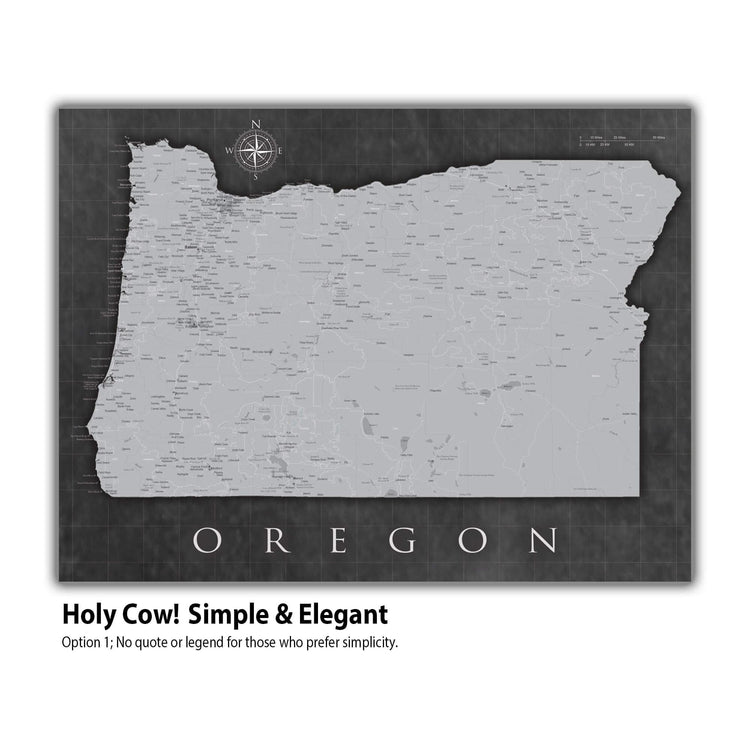 a black and white map of oregon