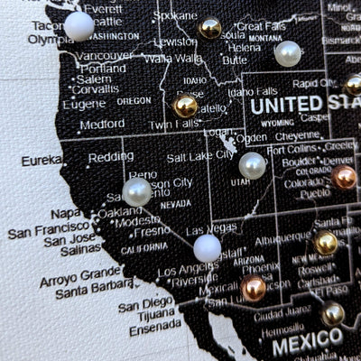 Map Push Pins: Deep Blue - Matte Finish