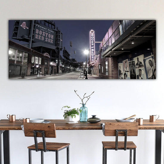 Boston Fenway Park at Night on Canvas