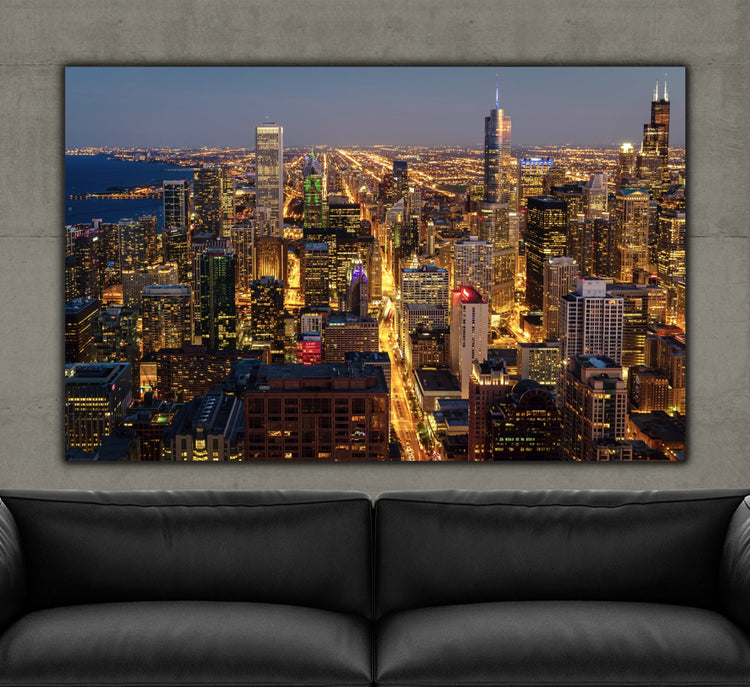 Chicago Skyline - Magnificent Mile - Canvas Wall Art - HolyCowCanvas