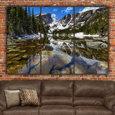 Dream Lake Rocky Mountain Canvas Wall Art - Canvas Wall Art - HolyCowCanvas