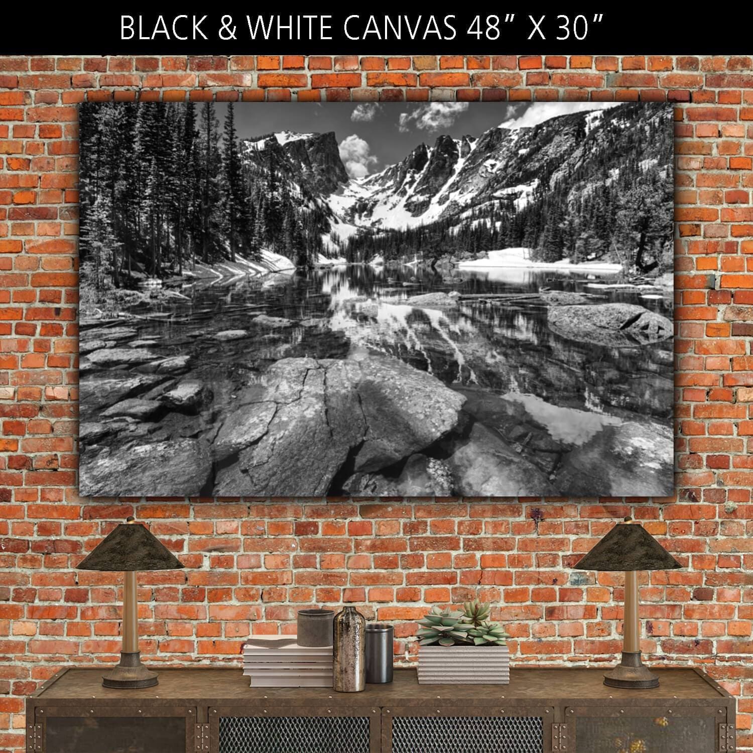 Dream Lake Rocky Mountain Canvas Wall Art - Canvas Wall Art - HolyCowCanvas