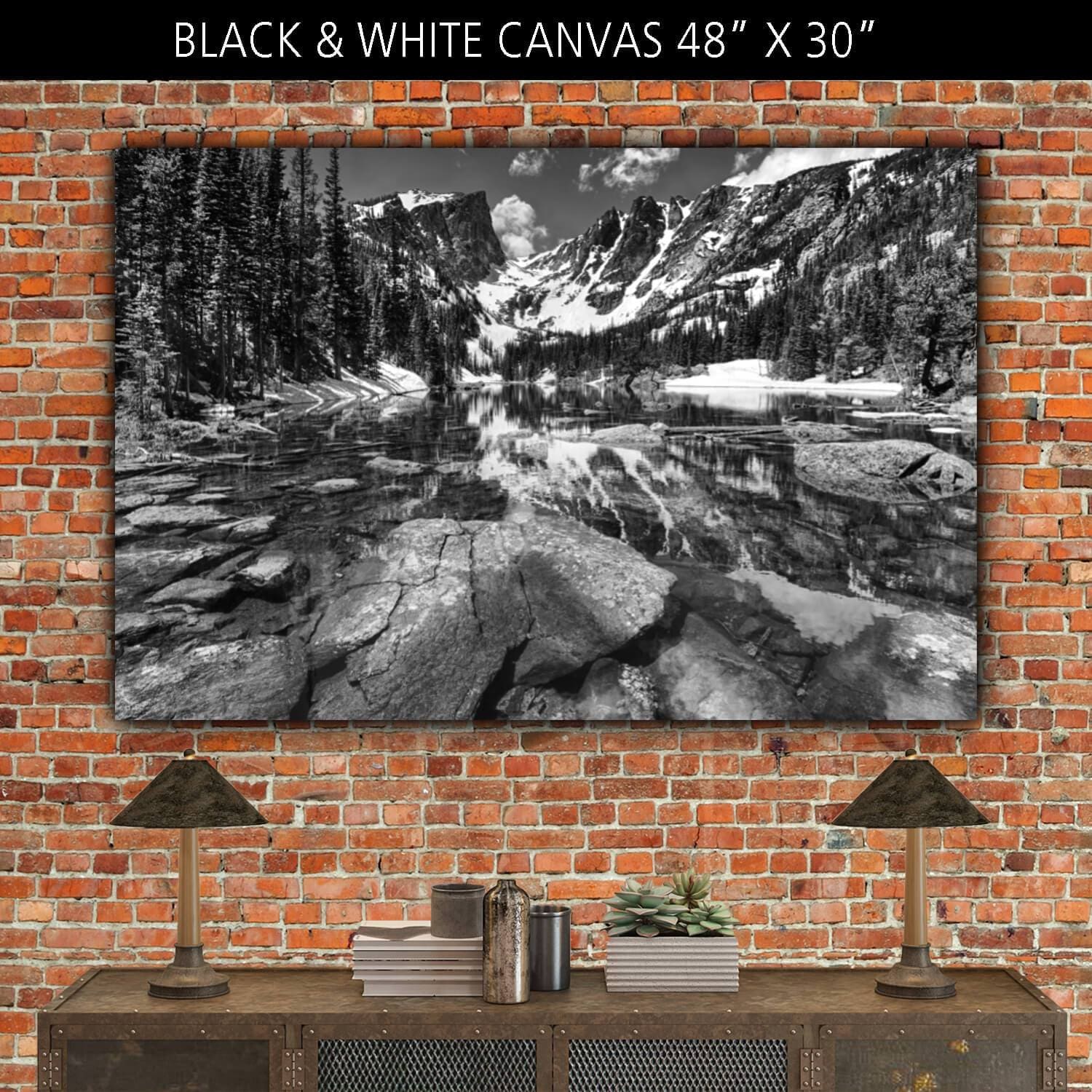 Dream Lake Rocky Mountain Canvas Wall Art - Canvas Wall Art - HolyCowCanvas