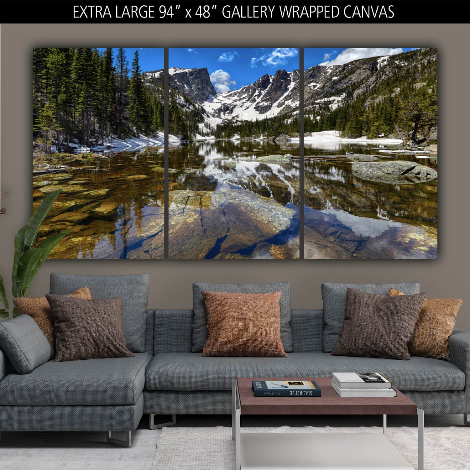 Dream Lake Rocky Mountain Canvas Wall Art - Canvas Wall Art - HolyCowCanvas