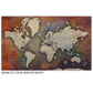Detailed Collage Push Pin Travel Map - Single Panel
